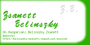 zsanett belinszky business card